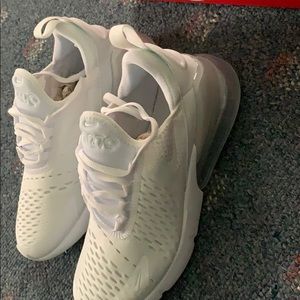 All white women Nike air max 270s